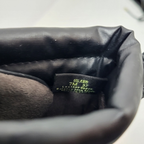 Sam Edelman Sequin Leather Black Rubber Boot Size 7 - Picture 7 of 9